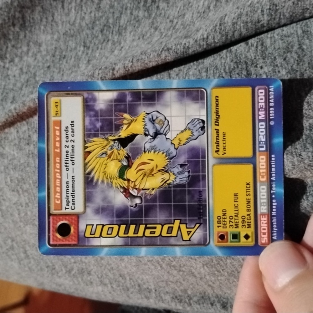 Digimon 1999 Bandai TCG Apemon ST-43 1st Edition